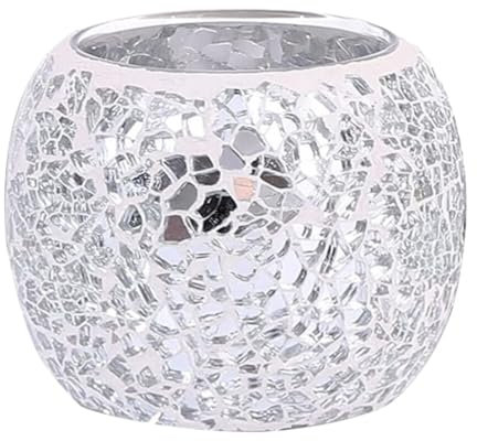 Abaodam Mosaik-kerzenhalter Mosaik-kerzenständer Tischdekoration Für Die Hochzeit Romantischer Kerzenständer Mosaik-teelichthalter Nützlicher Kerzenhalter Butterlampe Einmachglas