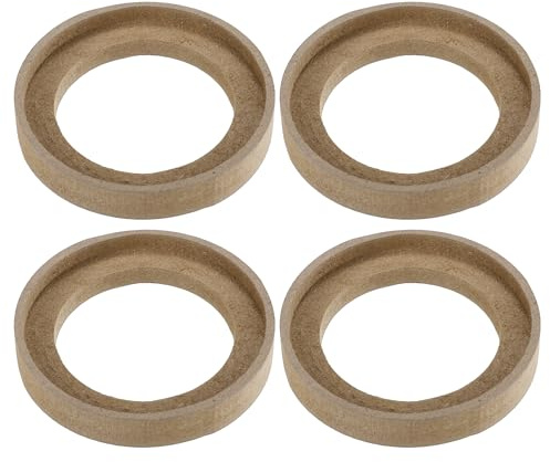 QUARKZMAN 4 Pcs Anillos Espaciadores De Altavoz Para Automóvil De Madera | Para Autos, Barcos, Camiones, Rv, Protege Altavoz, Mejora Sonido, 3.5, 18.3Mm, 76Mm Interno, 102-110Mm Externo
