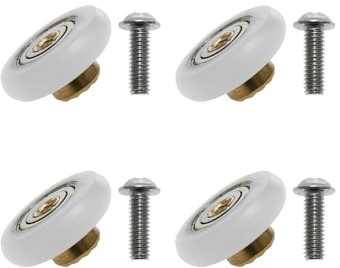 Dookoe 23mm Shower Door Roller Replacement - 4pcs (Includes Screws)