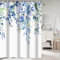 PHANPINT Duschvorhang mit Haken, 200x240cm Shower Curtains Textil Anti-schimmel Wasserdicht Waschbar Duschvorhänge (Blaue Pflanze)