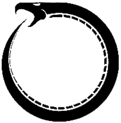 14.3cmx14.5cm Zen-Buddhismus Zeichen Schlange Aufkleber, Decorals Vinyl Schwarz/Silber