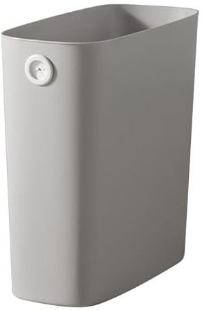 Poubelle de salle de bain, petite corbeille à ordures pour salle de bain, poubelle ouverte, bureau, chambre à coucher, cuisine, adaptée aux espaces étroits (Gris)