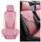 JNNJ Coprisedili Auto Anteriore, Coprisedili Auto Resistenti, Accogliente Coprisedile Universale Auto Pelle, Anti Scivolo Coprisedile Singolo Schienale, Protezione Ideale per Seggiolino Autos(Rosa)