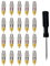 Comforty 20 Stück RCA Löten Verbinder, Vergoldeter Lautsprecher Phono Cinch Stecker, Cinch Stecker Adapter, RCA-Stecker Lötfrei, mit Schraubendreher, für Multimedia und CCTV (10 Schwarz + 10 Rot)