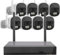 VisorTech Überwachungs-Kameras: Plug-&-Play-Überwachungssystem mit 8 Kameras & WLAN 6, hohe Reichweite (Outdoor-Überwachungskamera-Sets, Funk-Kamera mit Bildschirm, Videorecorder)