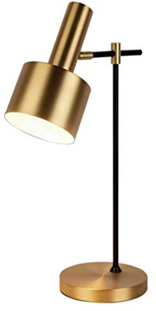 SSNCcNC E27 Einfache Golden Tischleuchte Vintage Klassisch Büro Studieren Schlafzimmer Leseleuchte Retro Metall Arbeitsleuchte Schreibtischlampen Dekorative Nachttischlampe Lernlampe