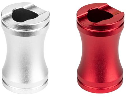 Glutkiller aus Aluminium, Konkav, 2er-Set sehr leicht, mit Zigarettenablage (Silber + Rot)
