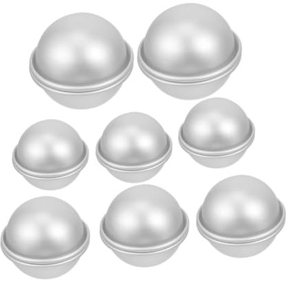 Angoily 16 Stück Teilige Badekugel-form Aus Aluminiumlegierung Kugelförmige Diy-seifen-form Mehrzweck-badekugel- Für Badezusätze Und Badekugeln Tragbare Bastel- Für Professionellen