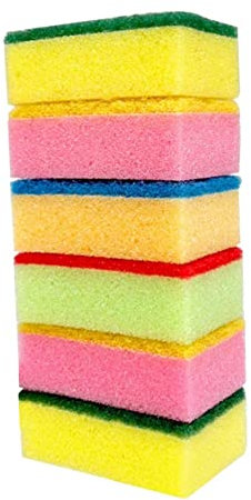 DEARMAMY 10piezas Esponjas para Platos Esponja De Limpieza para Cocina y Baño Suave y Duradera