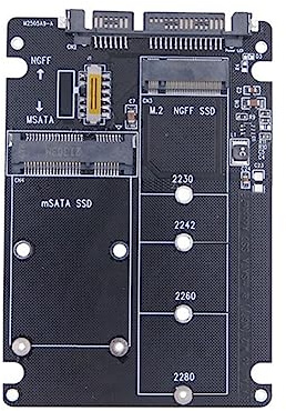 Koolenry M.2 Solid-State Ngff Msata to Serial Adapter Card Serial-To-Serial Adapter Card Dual-Use 2-In-1 with Switch
