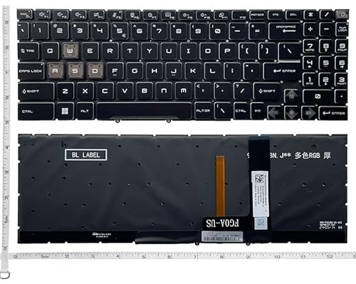 LWDOZMD Für MSI Cyborg 15 A12V/A13V/A13U/A13VF AI A1V für Crosshair R6E B12UE ZKatana Pulse B13V beleuchtete Tastatur(Brown)