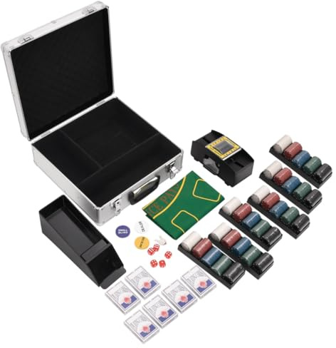 Poker-Spiel, Poker-Set, Blackjack Set, 600 Stück, 4 g