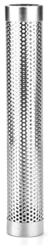 QOXEZY 30.5 cm Edelstahl Grill Rauchrohr für Holzpellets - Rund Grillzubehör mit 360 Grad Drehung, Rostbeständige 304 SS Konstruktion