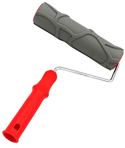 Farbroller, Imitation Muster Prägung Zylinder Malerei Roller mit Gummi Griff for Diy Wand Dekor