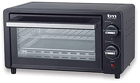 TM Electron Tmpho001Bk Mini Horno Tostador 800W, 10L De Capacidad, 3 Modos De Calentamiento, Negro, 36,6 x 27,4 x 20,4 cm