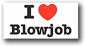Aufkleber/Sticker I Love Blowjob Love Liebe Herz Sex Fun Humor 14x7cm A921