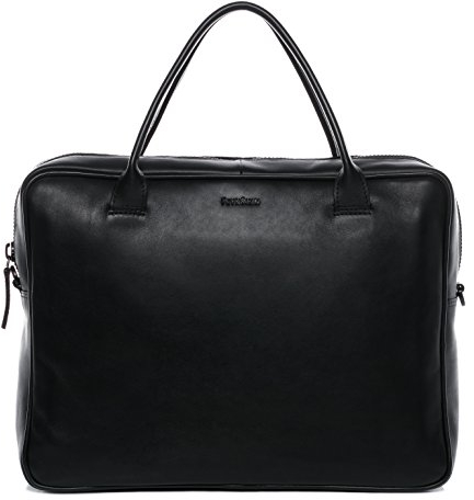 FEYNSINN große Laptoptasche echt Leder - 15.4 Zoll Laptop Business-Tasche Finn - Umhängetasche Aktentasche mit Laptop-Fach - Ledertasche Herren und Damen schwarz handgefertigt