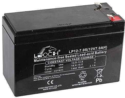 LEOCH BATTERY, LEAD ACID, AGM, 12V 7AH
