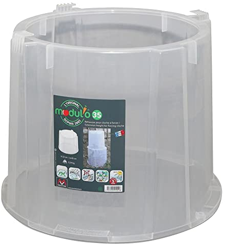 NOOR Verlängerung für Pflanzglocke MODUL'O - für große Gartenpflanzen Ø 40 x H 32cm - transparente Abdeckung für Jungpflanzen - Frühbeet-Zubehör Pflanzen-Schutzhaube aus Kunststoff