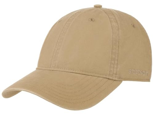 Stetson Casquette Ducor Sun Guard Femme/Homme - en Coton Fitted Protection Solaire avec Visiere, Ferme a l’Arriere Ete Printemps-ete - S (54-55 cm) Beige Fonce