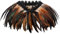 keland Damen Gothic Feder Umhang Kragen Bolero Federkragen Federumhang Federjacke Schultertuch Schulterumhang für Halloween Cosplay（Braun）