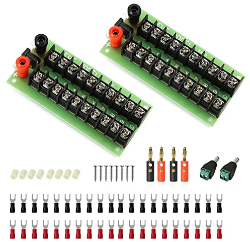 Evemodel 2Stk. Stromverteiler Verteiler 3 Ein-20 Ausgänge für Gleich und Wechselstrom PCB005-2-EU