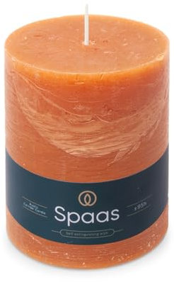 Spaas Rustik-Stumpenkerze 100/130 mm 95h, orange