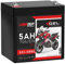 LANGZEIT GEL Batterie 12V 5Ah 70A/EN Motorradbatterie SIMSON S50 S51 S70 S71 SR50 SR80 doppelte Lebensdauer auslaufsicher ersetzt 4,5Ah