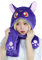 DAZCOS Sailor Luna Hut Cosplay Kigurumi Cap für Frauen Weicher Plüsch Coif mit süßem Mondmuster (lila)