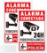 YIKIADA Cartel Videovigilancia - Placa alarma - Aviso a Policía Adhesiva Material de Aluminio - 20X30CM - 2ud