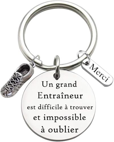 Porte clés avec Gravure Un grand Entraîneur est difficile à trouver porte clés pour la Journée des Enseignants, Cadeaux de Remerciement pour Entraîneurs, Formateurs, Pendentif avec baskets