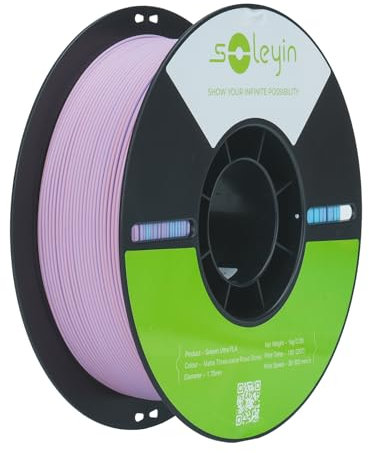 SOLEYIN Ultra PLA Matte Filament 1.75mm Bunt, 3D Drucker Filament 1kg Hochgeschwindigkeit 30-300mm/s Umweltfreundliche, für die meisten 3D-Drucker Creality Ender K1 K1C K2 plus (Bunt Rosenstein)