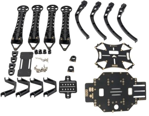Plookyoe S500 Quadrocopter-Rahmensatz, Vierachsiger Rahmen Aus Kohlefaser, F450, Verbesserter SK500 für FPV-Quadcopter-Rahmen, U-Typ