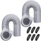 2 Packs Portable AC Hose Sleeve, Portable Air Conditioner Hose Cover Wrap, Fits for 5 & 5.9 Diameter Exhaust Hose,Hoses Duct Vent Cover, with 6 Adjustable Straps, Gray