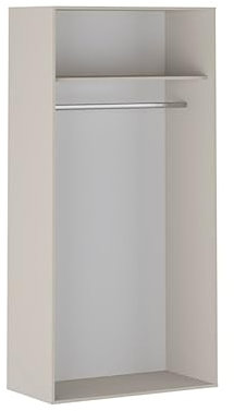 Somnia Descanso - Armario de Dos Puertas Correderas con Altillo Modelo Elenor para Dormitorios de Matrimonio e Infantiles, Color Beige, Medidas: 100 cm Ancho x 200 cm Alto x 50 cm Fondo