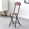 wanghaiyanBD Silla de comedor plegable - Taburete de bar plegable de madera para adultos, silla plegable de madera con respaldo y reposapiés, taburete portátil de altura de isla de cocina (color: rojo