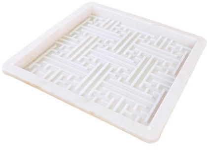 SZLIFE Modello di Piastrelle per Pavimenti in Cemento, Modello Quadrato, di Percorso Unico, Decorazione per, Giardino, Cortile, Style D