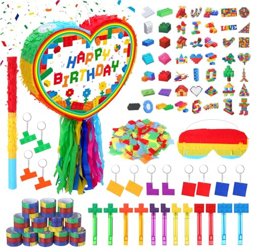 Camptrip Pinata Geburtstag Set Augenbinde Stock zum Befüllen Aufhängen