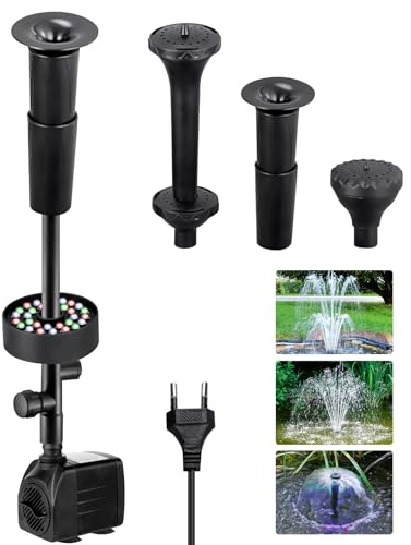 Pompe de Bassin Exterieur 220V, Pompe à Eau Submersible, Pompe à Eau Ultra Silencieuse Pompe de Bassin Submersible, Aquarium Silencieuse, Pompe pour Fontaine Extérieure de Jardin 2000L/H 25W