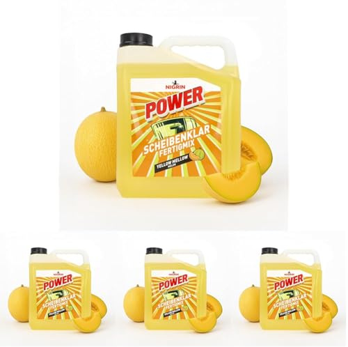 NIGRIN POWER Scheibenklar Fertigmix Melone | 5 Liter | Reinigungszusatz, Scheibenreiniger für Autoscheiben und Scheinwerfer, entfernt hartnäckige Verschmutzungen, schlierenfrei klare Sicht, ab 5 °C