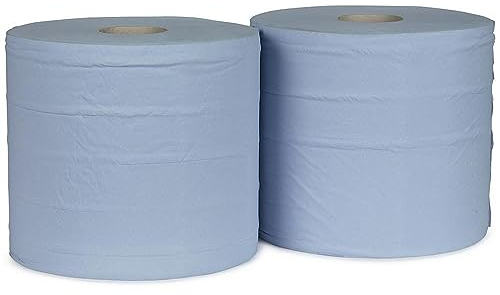 2Work 2-Ply Forecourt Roll 400m Blue (Pack of 2) CT34137