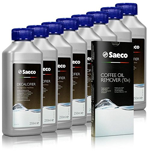 Reinigungsset Philips Saeco 8x Entkalker 250ml & 1x Kaffeefettlöser