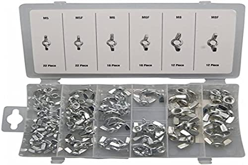 KIT DE 100 TUERCAS MARIPOSA TAMAÑOS VARIOS