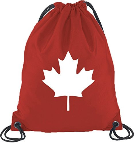 Shirtstreet24, CANADA/KANADA, Länder Turnbeutel Rucksack Sport Beutel, Größe: onesize,Rot
