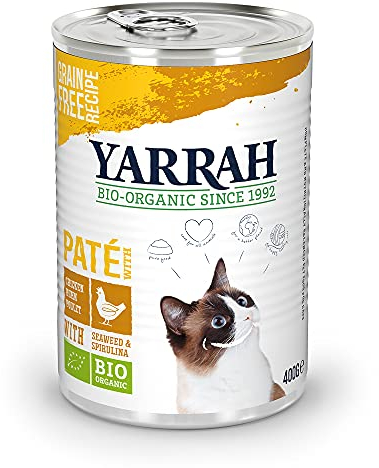 YARRAH Bio Katzenfutter Pate mit Huhn 400 g, 12er Pack (12 x 400 g)
