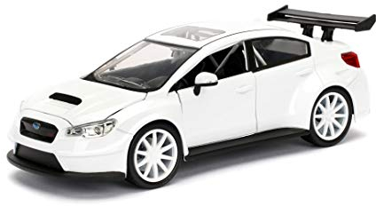 Jada Toys Fast & Furious 8 Mr. Little Nobody's Subaru WRX, Auto, Spielzeugauto aus Die-cast, öffnende Türen, Kofferraum & Motorhaube, Maßstab 1:24, weiß