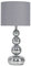 MiniSun | Modern Polished Chrome Stacked Ball Table Lamp with a Grey Faux Silk Shade | Table Lamps, Home Décor & Improvement Essential