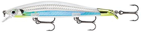 Rapala Unisex-Adult Ripstop Angelköder-Angelzubehör mit Zweiteiliger Tauchschaufel-Süßwasser Spinnköder-Lauftiefe 1,3-1,6m-Fischköder 12cm, 14g-Hergestellt in Estland-Albino Shiner