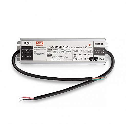 Mextronic HLG-240H-12A LED Netzteil Trafo Mean Well 12V/DC/0-16A/ 192W IP65 Transformator für LED Beleuchtung
