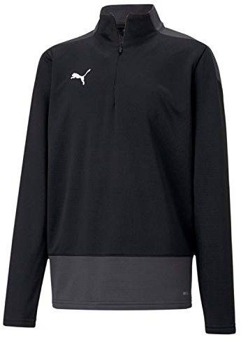 Puma Boys' teamGOAL 23 Training 1/4 Zip Top Jr Pullover, Black-Asphalt, 128